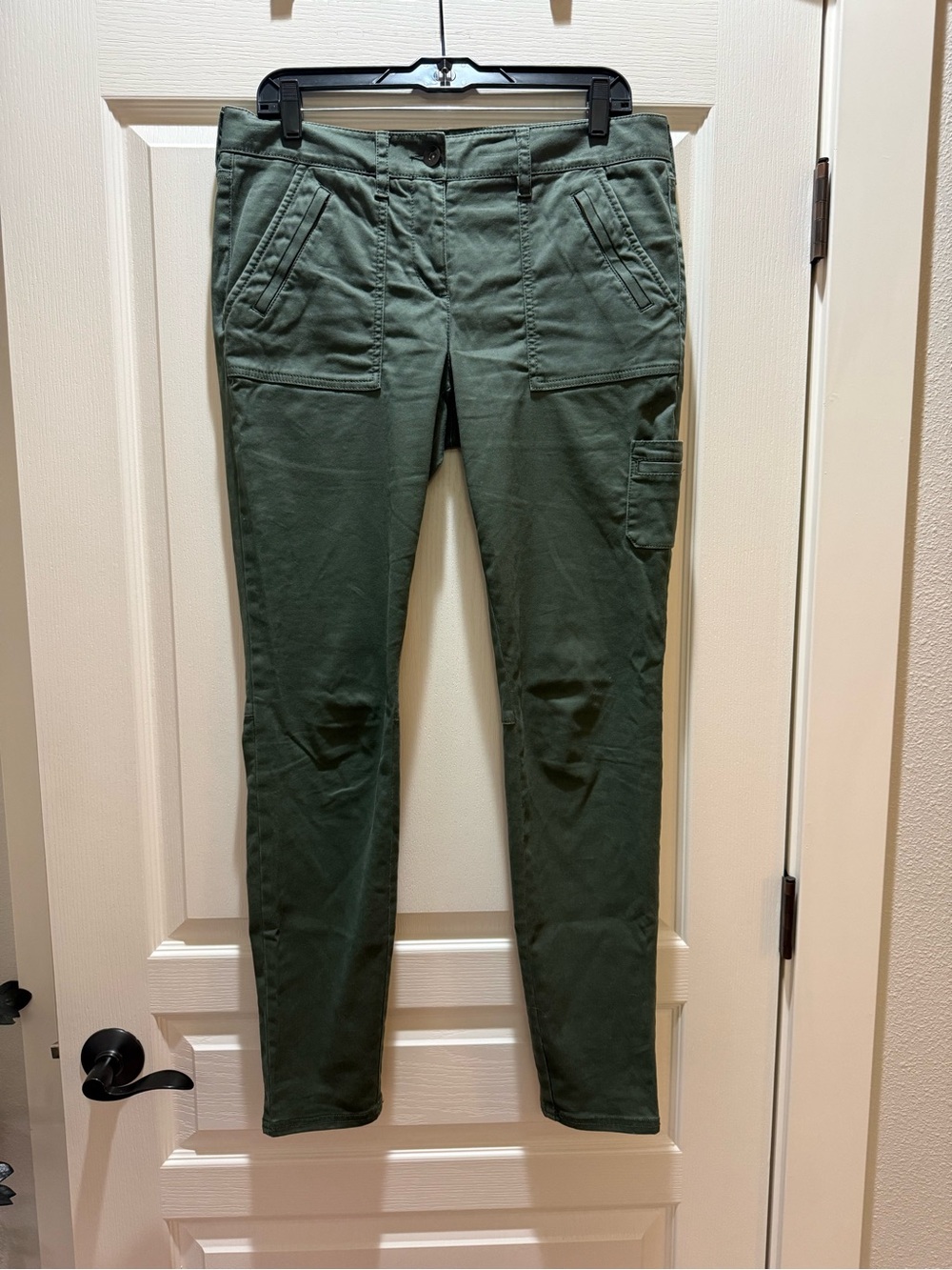 LOFT Olive Green Slim Utility Pants Size 8 Tall Like New Condition